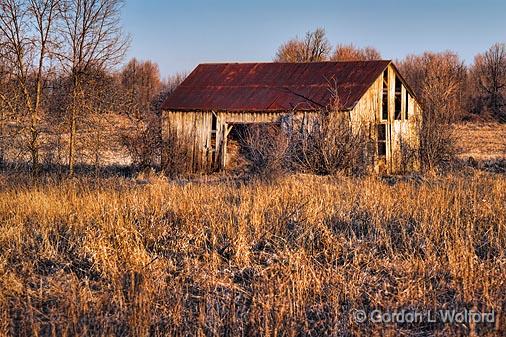 Old Barn In A Field_07716.jpg - Photographed at sunrise near Smiths Falls, Ontario, Canada.